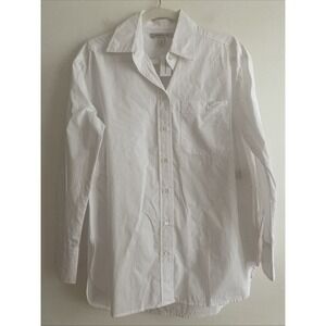 Banana Republic Women's NWT Oversized Poplin Shirt XS Crisp‎ White #746049